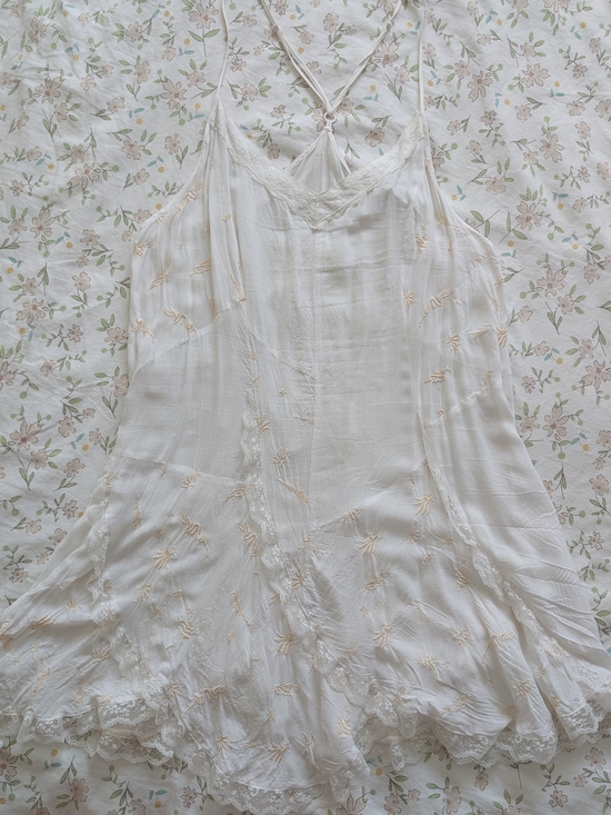 Free People Other - Free People Cream Lace-Trim Slip Top